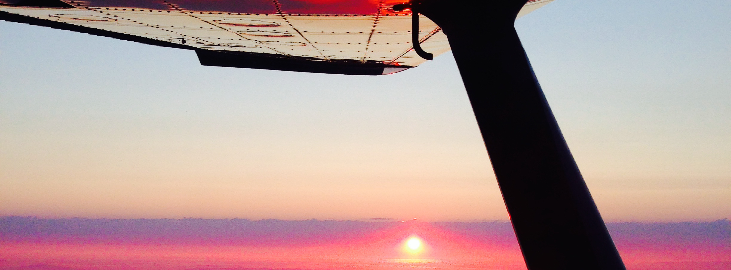 Sunset from the Air in a Cessna 180